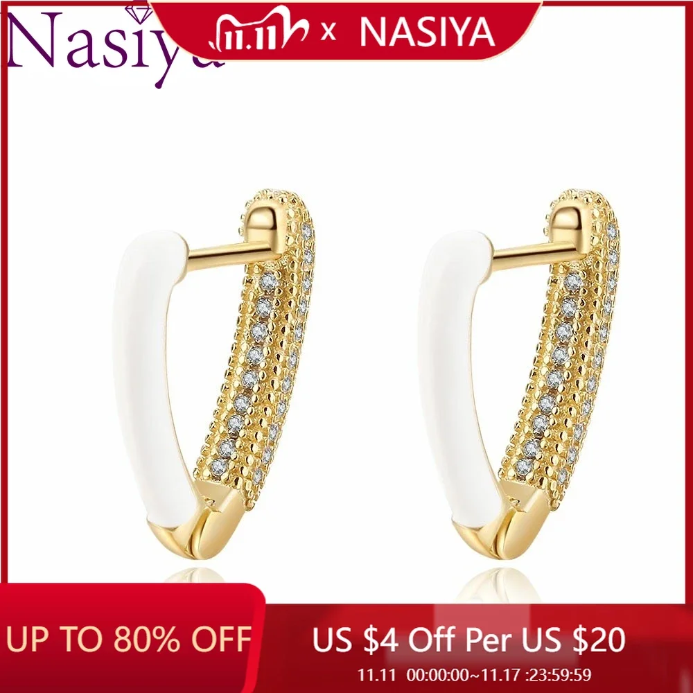 

S925 Sterling Silver Earring Full Rhinestone Wheat Ear Hoop Earrings Female High-end Light Luxury Fashion Exquisite Jewelry Gift
