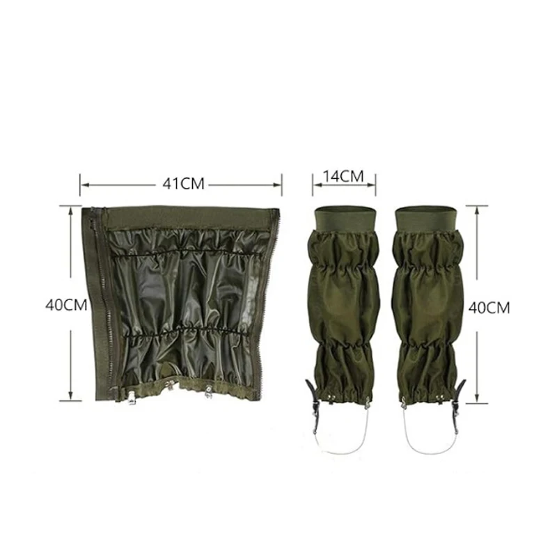 1 пара водонепроницаемых регулируемых гетр для ног со змеей и защитой от укусов