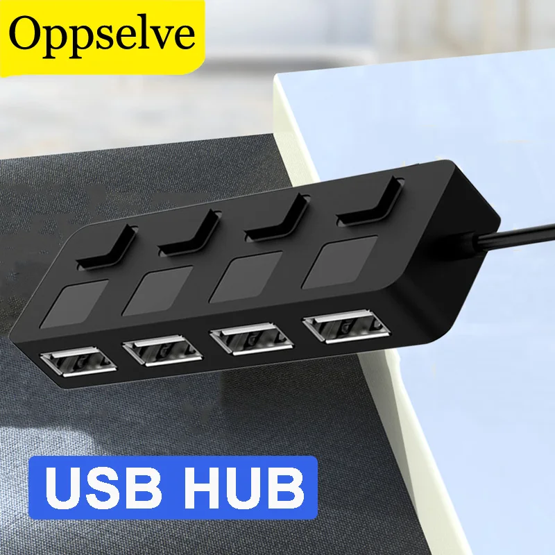 

High Speed Data Transmission HUB USB Flash Drive 4 Port USB 2.0 Hub Splitter Multi USB Power Adapter for Computer Laptop Desktop