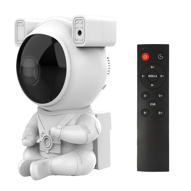 

Astronaut Star Projector Lamp Creative Atmosphere Night Light Kids Room Decor with Remote Control Timing for Boy Girl