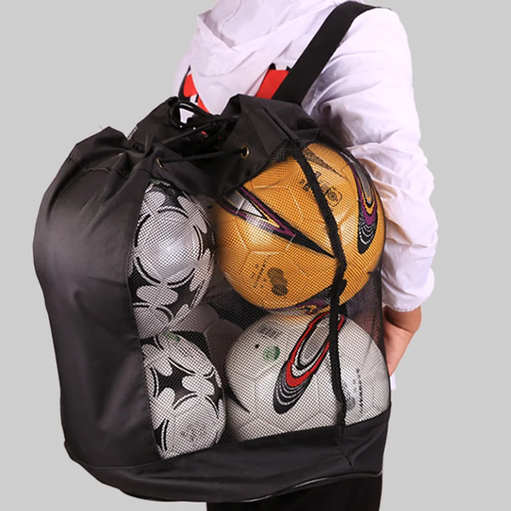 Large-Capacity Outdoor Sports Bag Football Basketball Bag Sports Storage Beam Net Backpack Multi-Function Mesh Soccer Bag