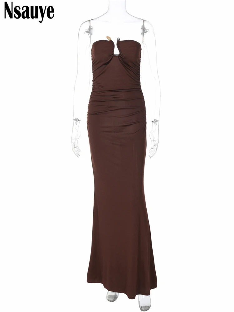 Женское вечернее платье без бретелек