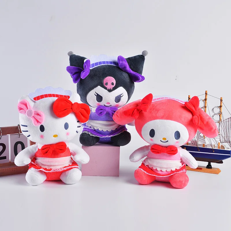 

New Japanese Cartoon Lolita Sanrio Cinnamoroll Babycinnamoroll kuromi Maid Melody Plush Doll Doll Sanrio Plush Cinnamoroll