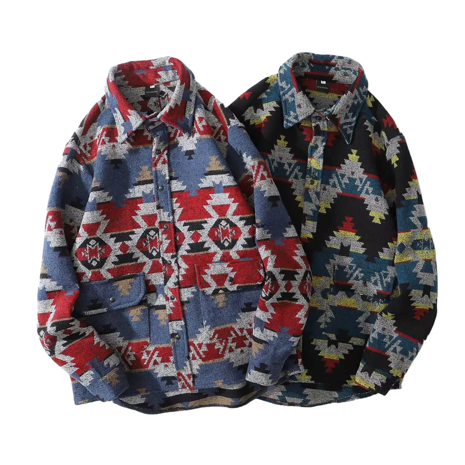 

NEW IN Mens Autumn And Winter Fashion Retro Ethnic Street Sanding Fabric Padded Shirt Jacket Coat Popular Jackets For Men