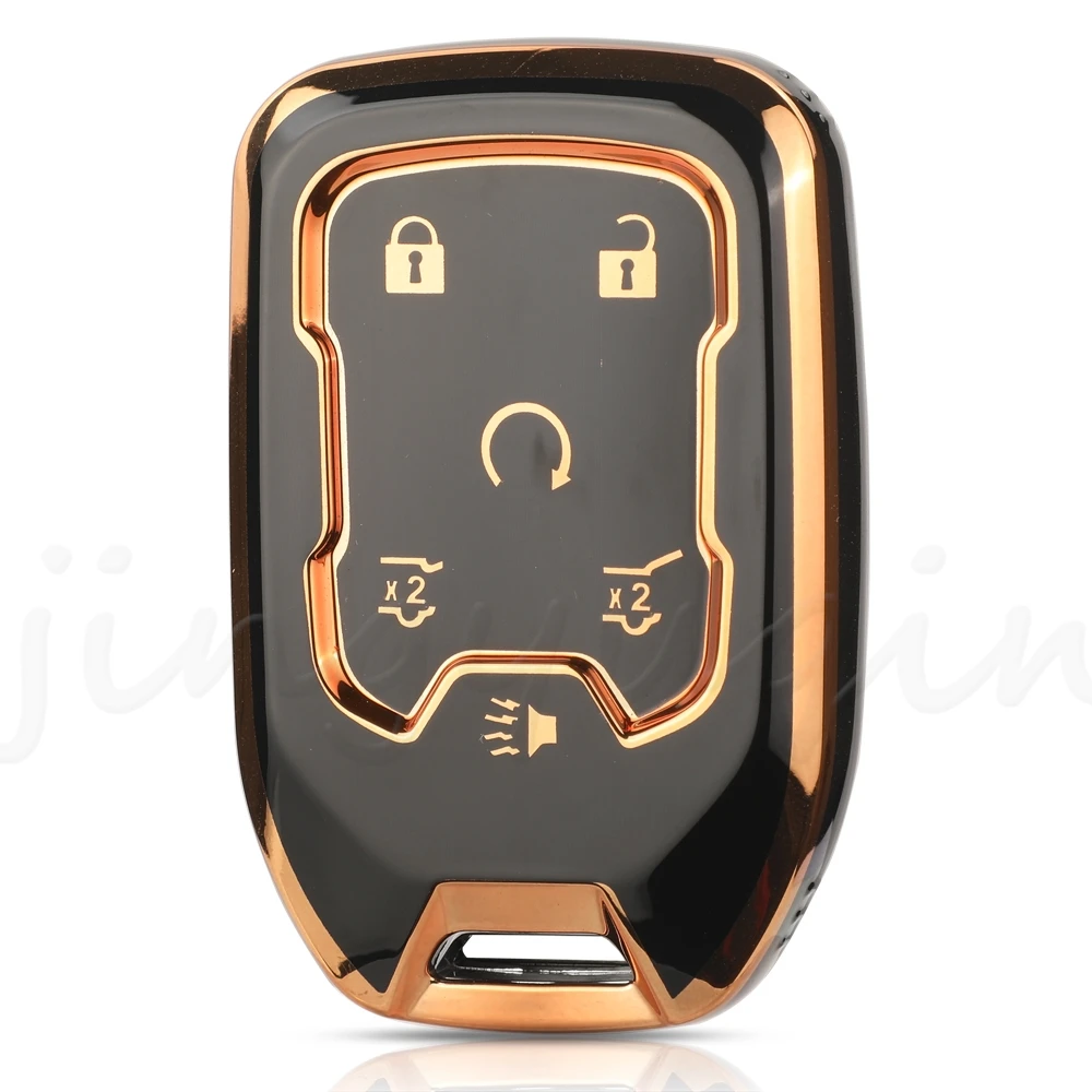 

JYQ 5/6BTN чехол для автомобильного ключа из ТПУ для GMC Acadia Tahoe Yukon Suburban Silverado Sierra Terrain для Chevrolet, автоаксессуары