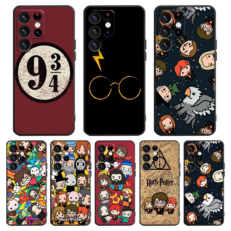 

Art Ring Potters Wand Harries Phone Case For Samsung Galaxy S23 S22 S21 S20 FE Ultra S10e S10 S9 S8 Plus Lite Black Cover