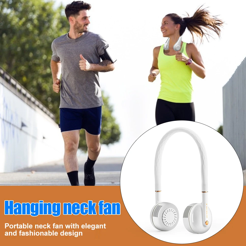 

Outdoor Hanging Small Neck Fan Usb Charging Cooling Fan Retro Mini Handheld Silent Lazy Sports Portable Leafless Electric Fan