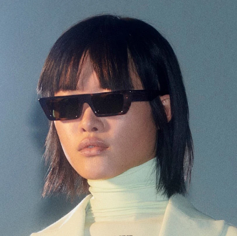 

Flat top tortoise acetate frame rectangle women's sunglasses Vintage woman Sun Glasses