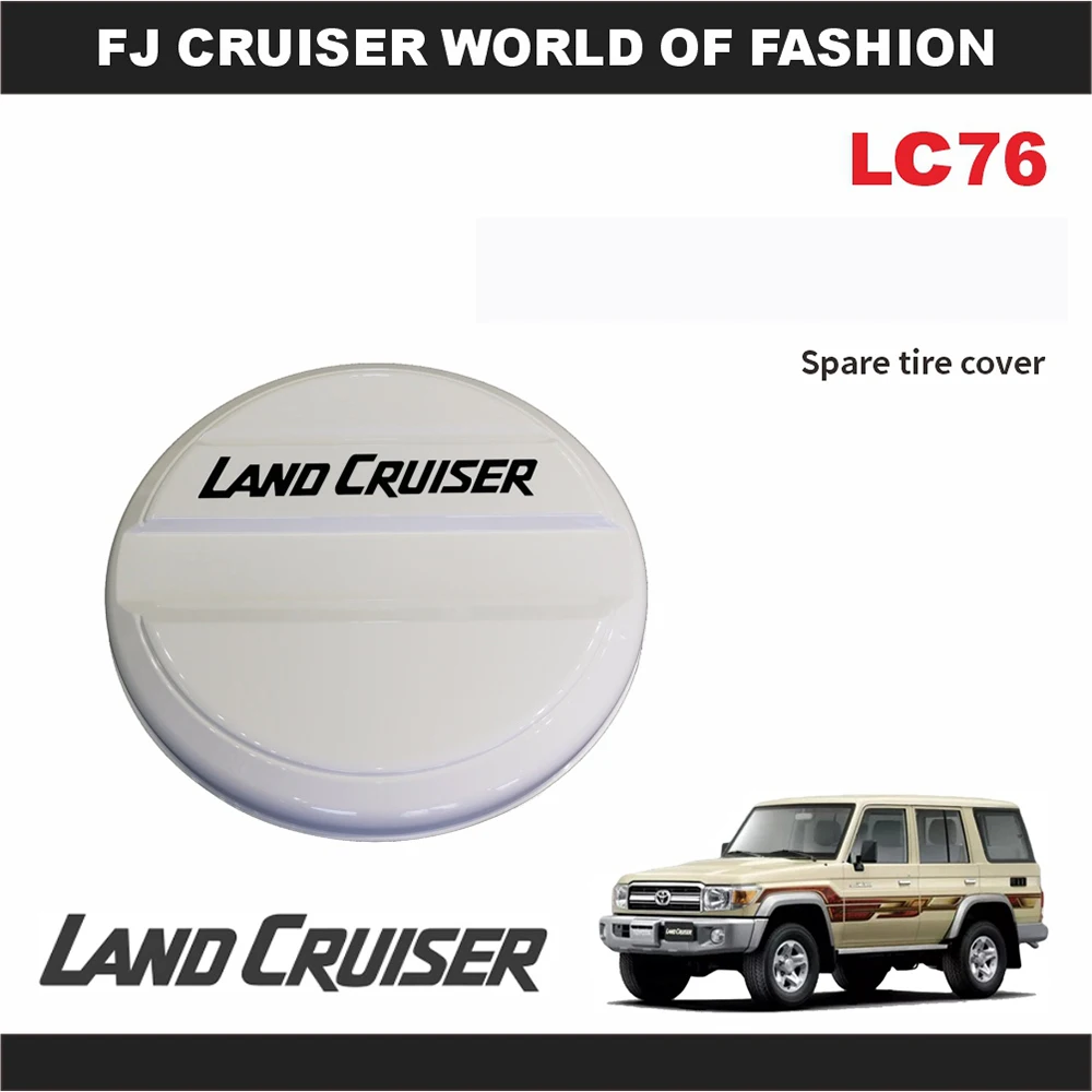 

Tire Cover For Toyota LC76 Land Cruiser Spare Tire Cover ABS Spare Tire Protector Land Cruiser LC76 Accessories