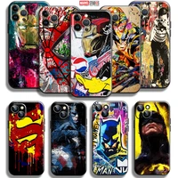 marvel street graffiti for apple iphone 13 12 11 pro mini x xr xs max se 5 5s 6 6s 7 8 plus phone case back silicone cover