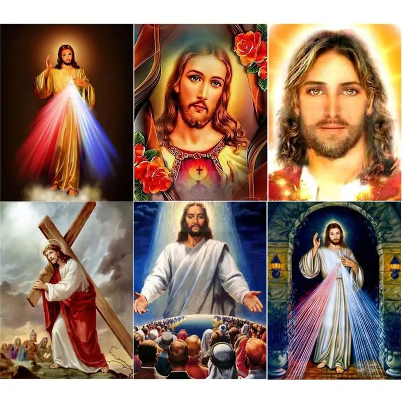 

5D алмазная живопись «сделай сам» с Иисусом, религия, Пасха, полная вышивка, квадратные, круглые стразы, вышивка крестиком, домашний декор