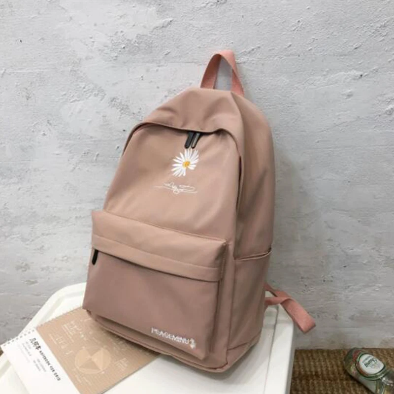 Однотонный рюкзак для женщин с принтом, школьные сумки для девочек-подростков, школьная сумка для студентов, черный 2022