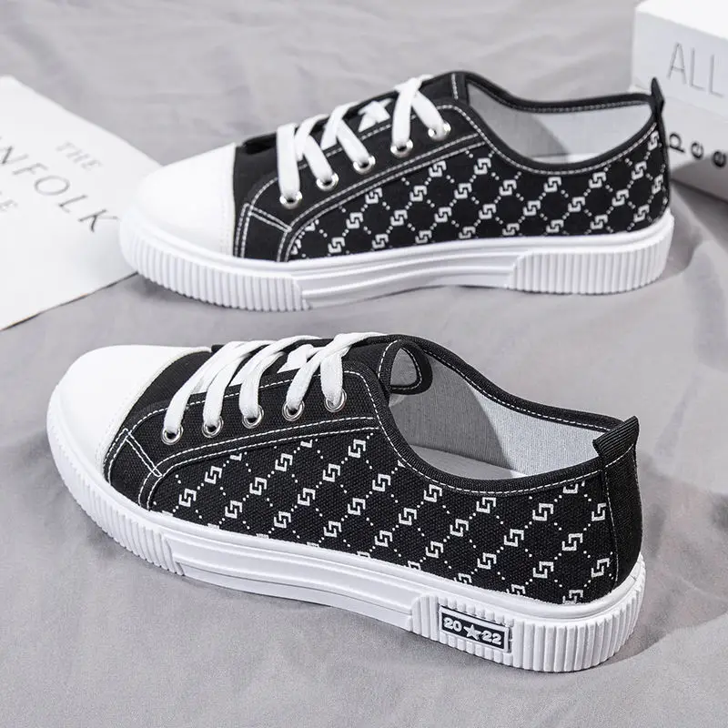 

2022 Autumn Canvas Sneakers Fashion Korea Style Students Woman Flats Casual All-match Daily Wear Harajuku Ladies Footwear