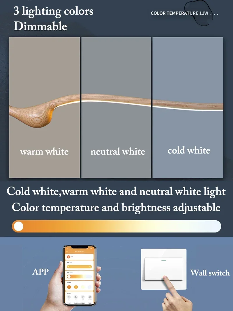Современные подвесные светильники из ясеня с регулируемой яркостью комнатное