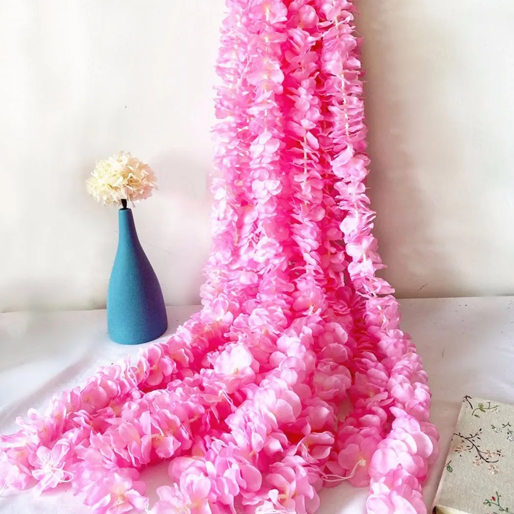

1*Artificial Flowers 100cm Artificial Silk Wisteria Flower Vines Hanging Rattan Flowers Wedding Home Free Ship