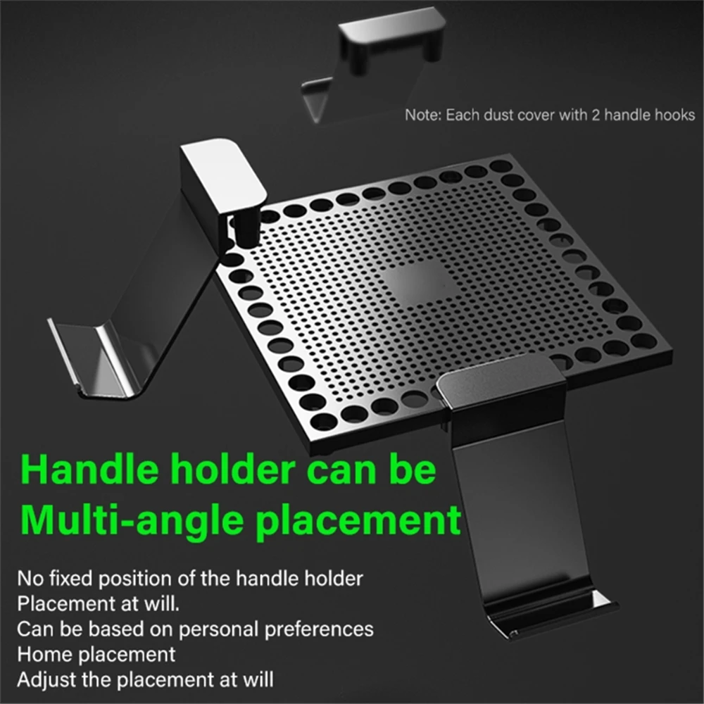 

For Xbox Series X Multi-functional Heat Dissipation Dust Filter With Handle Hooks Brackets Part