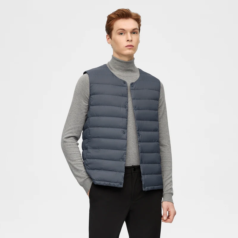 Мужской портативный жилет BOSIDENG на белом утином пуху куртка без рукавов
