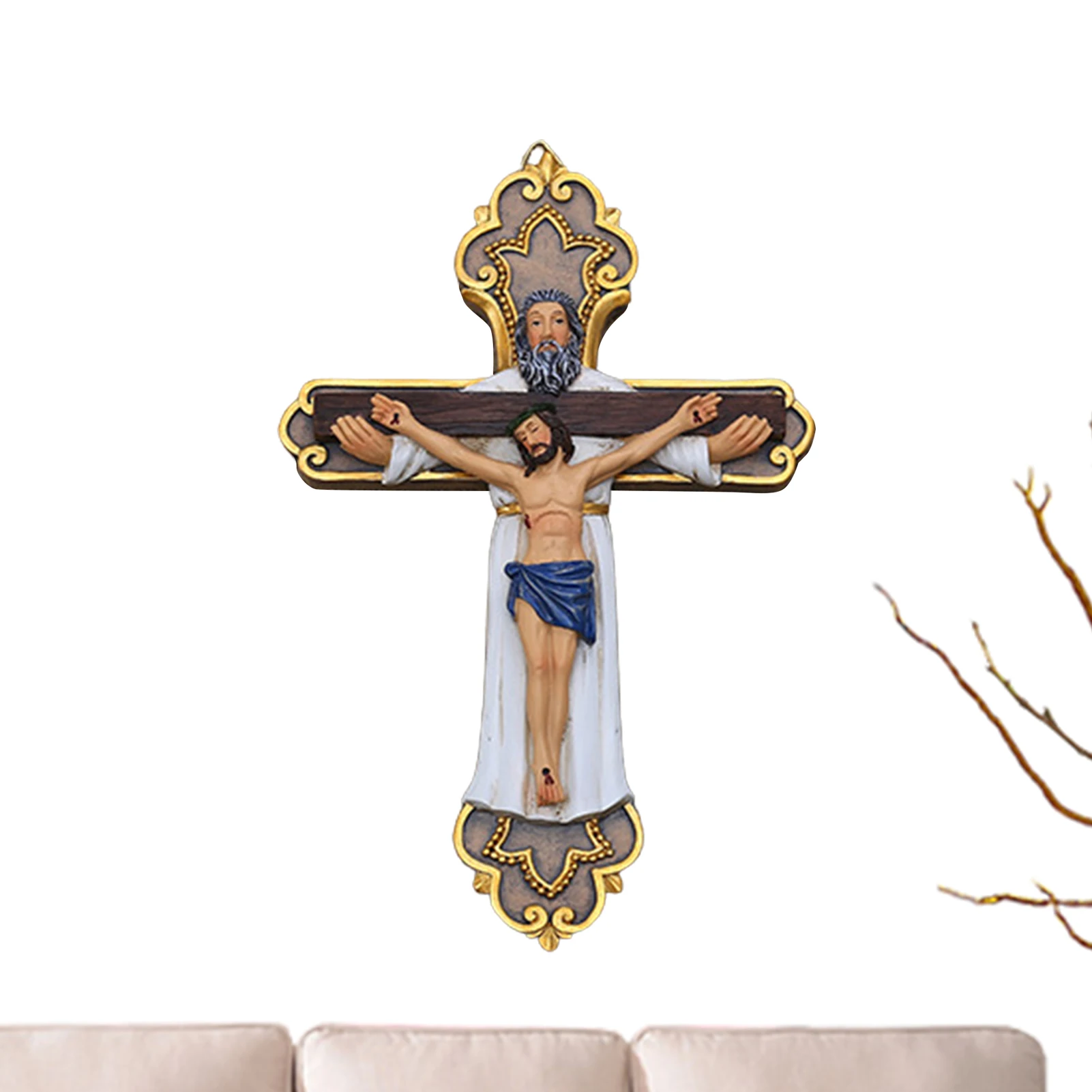 

Jesus Statues And Figurines Sacred Jesus Cross Crucifix Statues Colored Jesus Cross Statue Decoration Religious Christ's