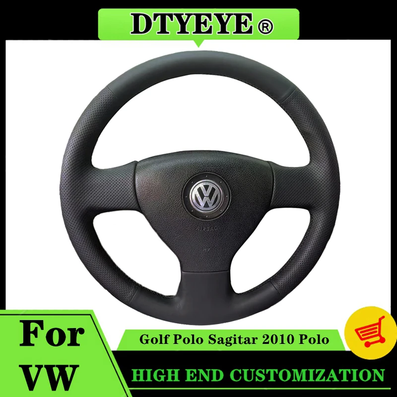 

Автомобильный чехол на рулевое колесо для Volkswagen Old VW Golf Polo Sagitar 2010 Polo Индивидуальный оригинальный салон оплетки рулевого колеса
