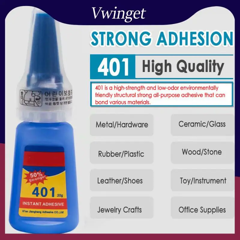 

401 Glue Instant Adhesive Stronger Super Glue Sealants New Multi-purpose Adhesive Fix Hot Colorless Liquid Gel Universal Repair