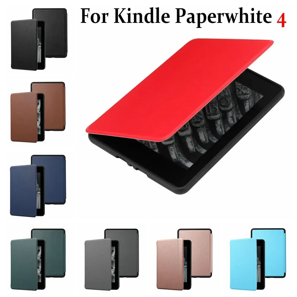 

For Kindle Paperwhite 4 Smart Cover PU Leather 6 inch E-Reader Folio Case Protective Shell Soft PQ94WIF Funda Auto Sleep/Wake
