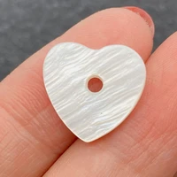 heart shape freshwater natural shell 1025mm size openwork carved charm pendant for diy jewelry making necklace earring ornament