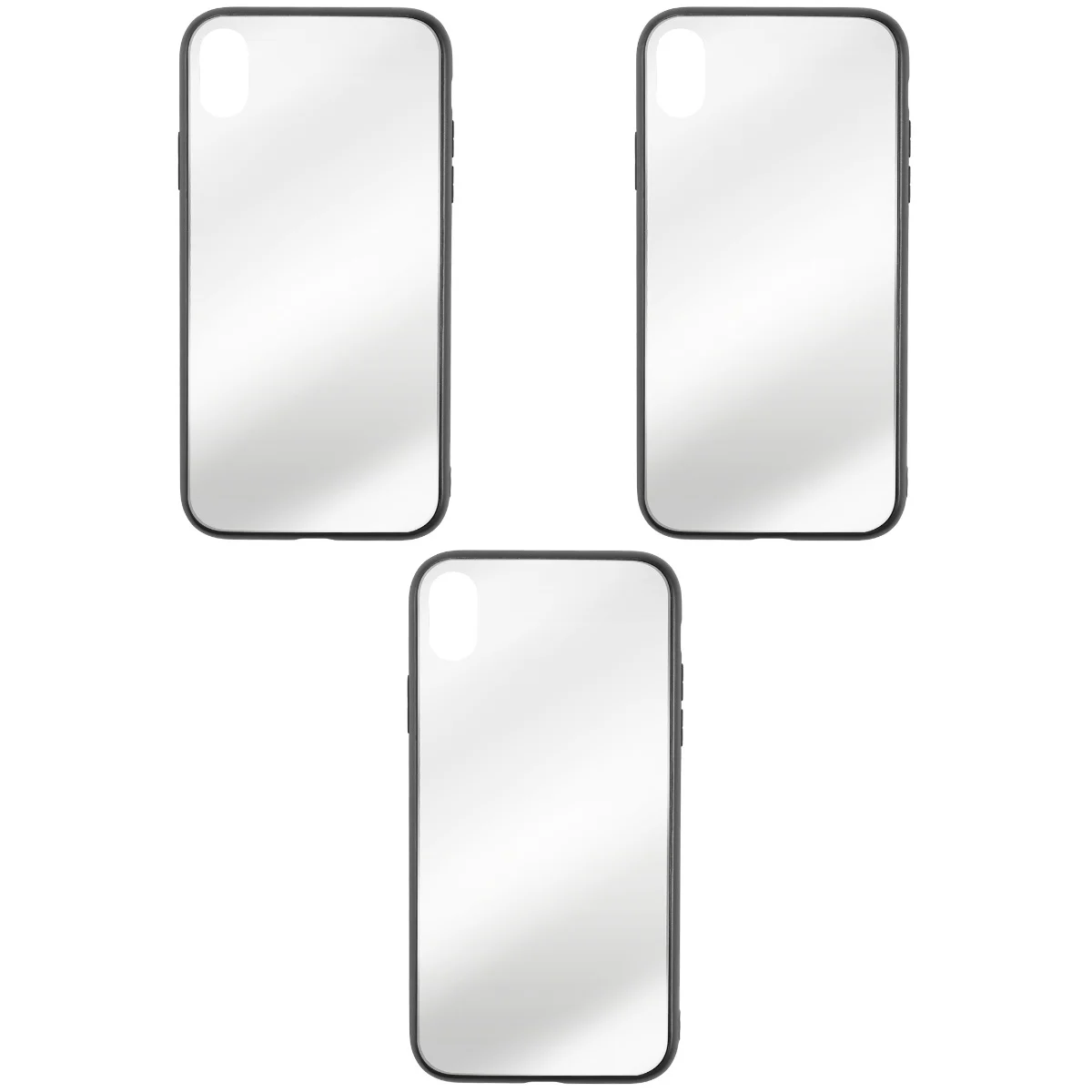 

3 pcs Mirrored Case Scatter-proof Shockproof Hard Stylish Protector Cover for