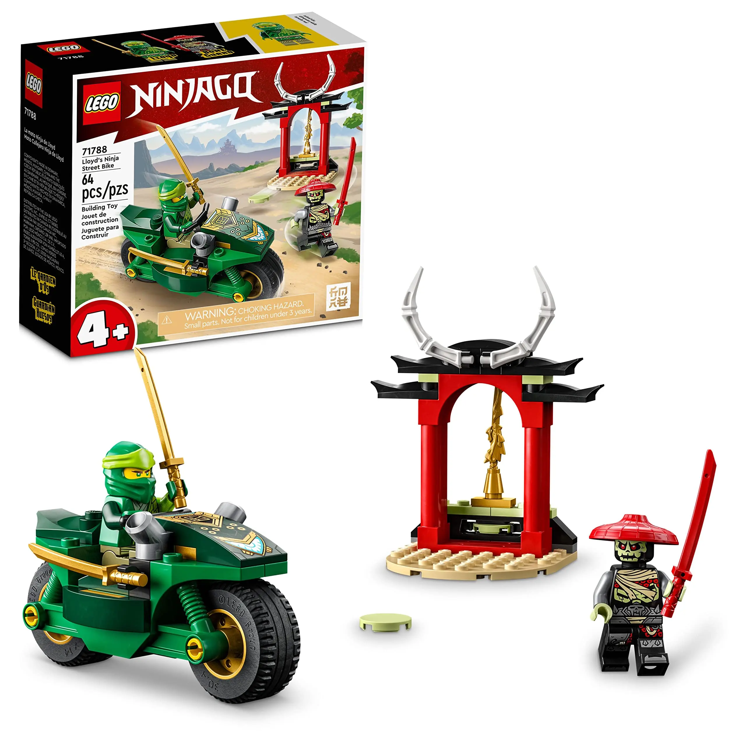 

LEGO NINJAGO Lloyd’s Ninja Street Bike 71788 Motorbike Toy for Preschool Kids Easy-to-Build Beginners Learning Set Gift Idea