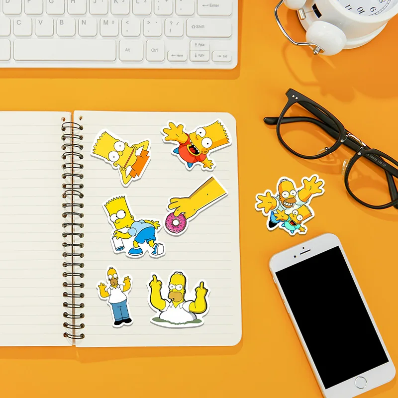 50 шт. Симпсоны мультфильм комедия наклейки Kawaii аниме персонаж граффити игрушка