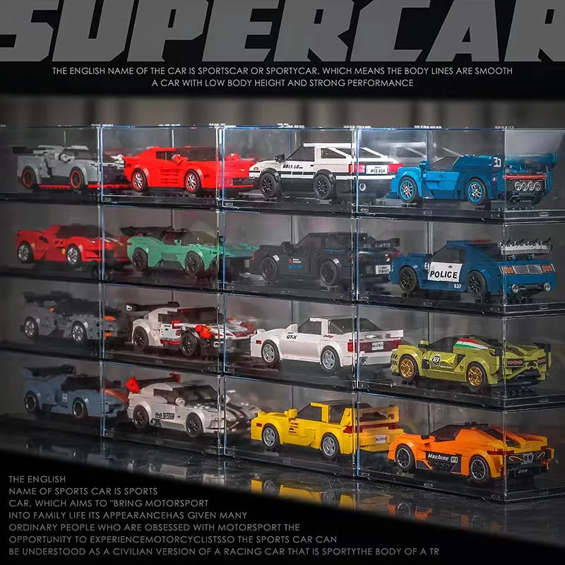 

City Car Vehicle Speed Champion Racer Building Blocks Brick Racing Super Technique Car Moc DIY Creative Garage Set