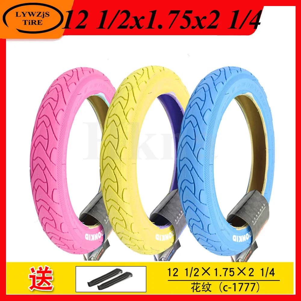 

Good Quality 12 Inch Tire 12 1/2x1.75x2 1/4 Inner and Outer Tyre Colorful Pneumatic for Baby Carriage Folding Bike Accessories