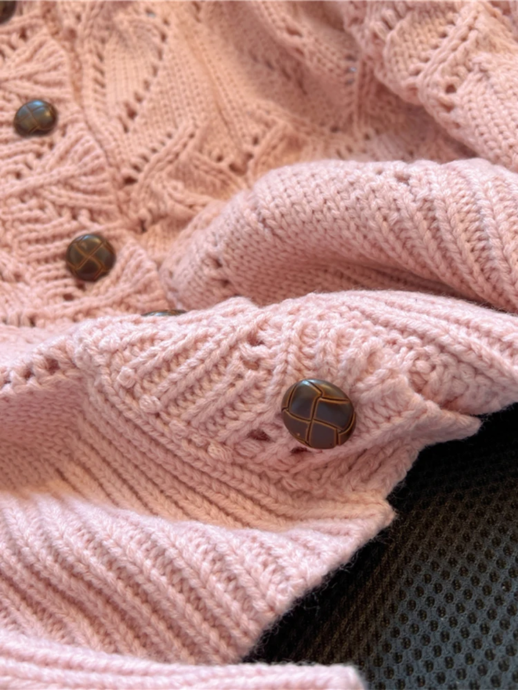 Женский розовый кардиган кашемировый свитер Harajuku винтажный корейский Y2k свитера