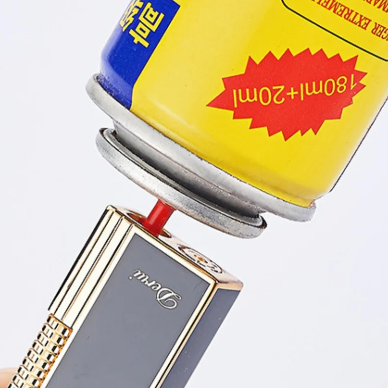 DERUI цинковый сплав черная смола бутановая газовая зажигалка боковой шкив