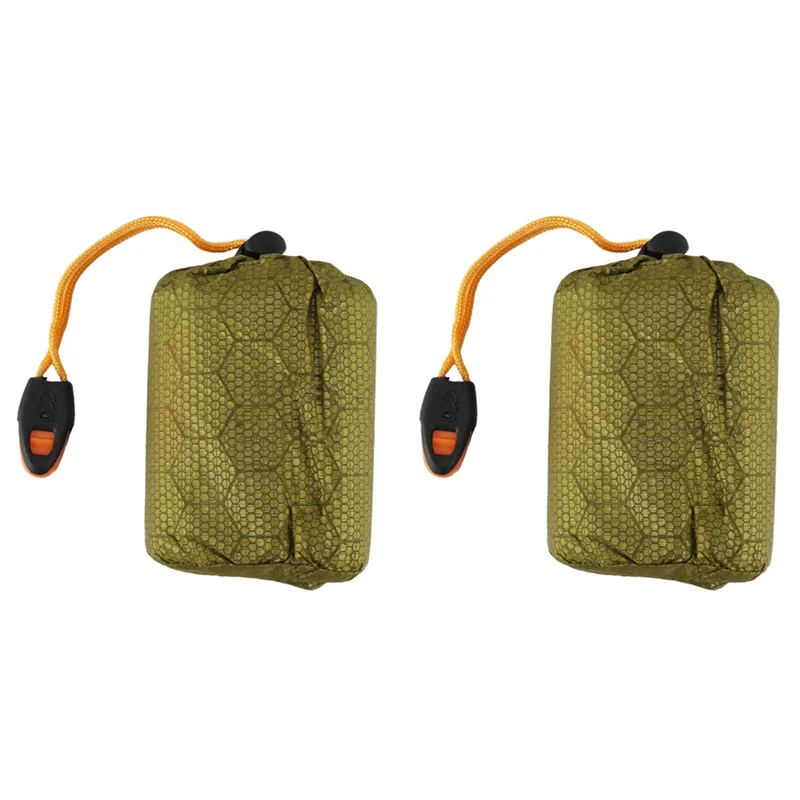 Фото Y49A-2X аварийный спальный мешок Bivy мешок со свистком, спальный мешок для выживания на открытом воздухе, термоодеяло для кемпинга, альпинизма №1