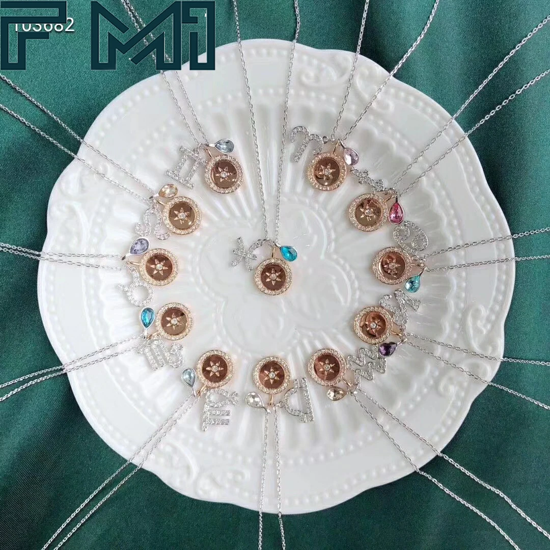 

2023 оригинальное ожерелье Volta из австрийского хрусталя, серия ловкры, восьмиугольная индивидуальность, Трендовое ожерелье, винтажное жемчужное ожерелье