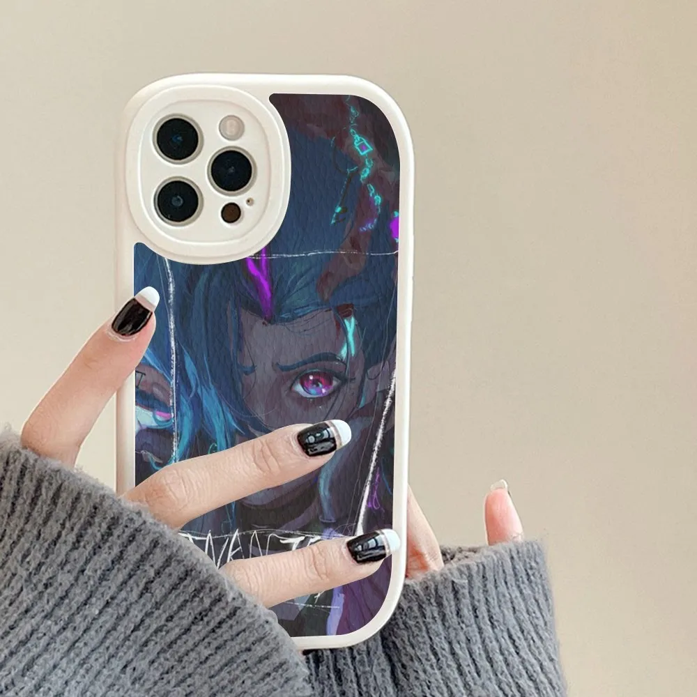 Anime A-ArcaneS J-Jinx Phone Case Hard Leather For iPhone 14 13 12 Mini 11 14 Pro Max Xs X Xr 7 8 Plus Fundas