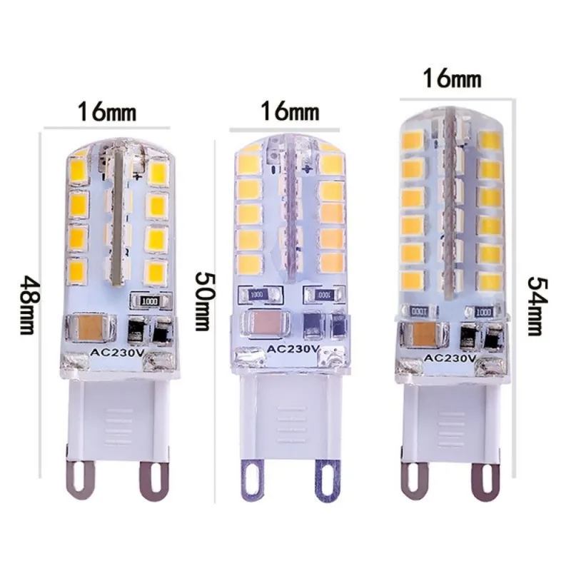 Купить Светодиодная лампа G9 7 Вт 12 Вт, кукурузная лампа, 220-240 В переменного тока, SMD 2835 3014, светодиодная S лампа, светодиодсветильник лампа 360 градусов,...