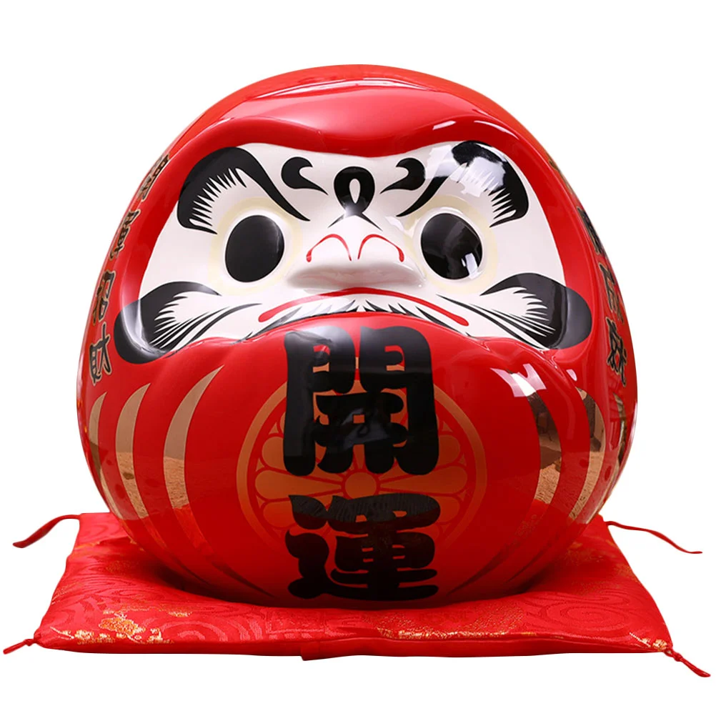 

Dharma Egg Ornament Gift Bunnies Toys Ceramic Figurine Bunny Decor Luck Daruma Wobbling Fortune Mascot Statue Decorative