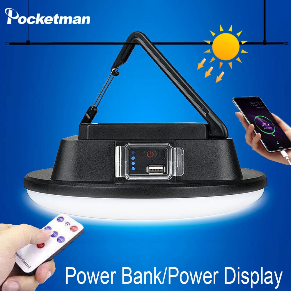 

Водонепроницаемый фонарь с дистанционным управлением, супер яркий фонарь на солнечной батарее/USB-зарядкой, 3 режима, портативный аварийный ...