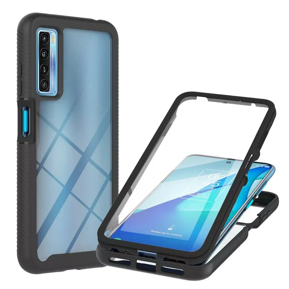 

For TCL 20S 10L 20L 20 Plus 2021 Crystal Case Front Back Panel 360 Protective Shell TCL 20 Lite Case TCL 10 L 20 S Bumper Cover