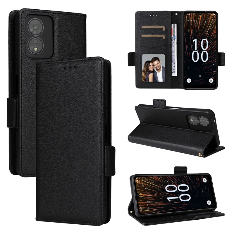 Для Boost Mobile Celero 5G SC Чехол-кошелек с боковой пряжкой и подвесной веревкой для