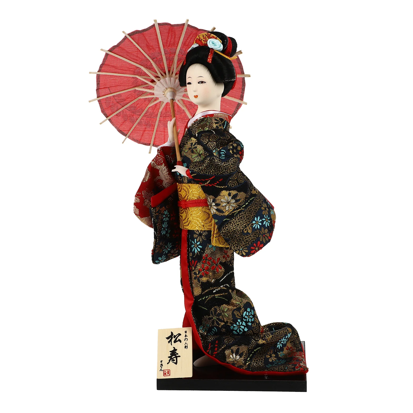 

Japanese Geisha Kimono Figurine Oriental Figure Ornament Figurines Wooden Statue Crafts Humanoid Samurai Women Asian Maiko