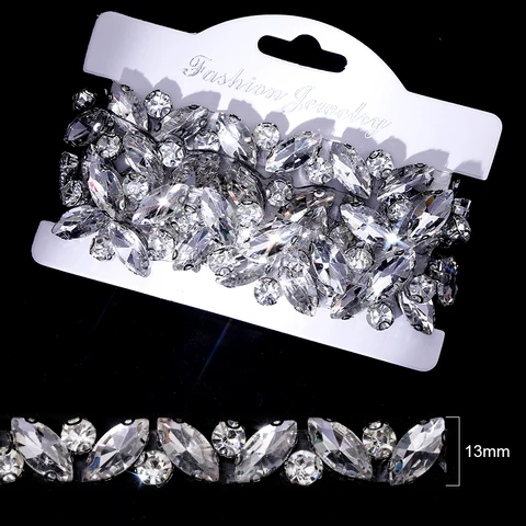 DUCRYSTAL прозрачная стеклянная лента со стразами 90 см