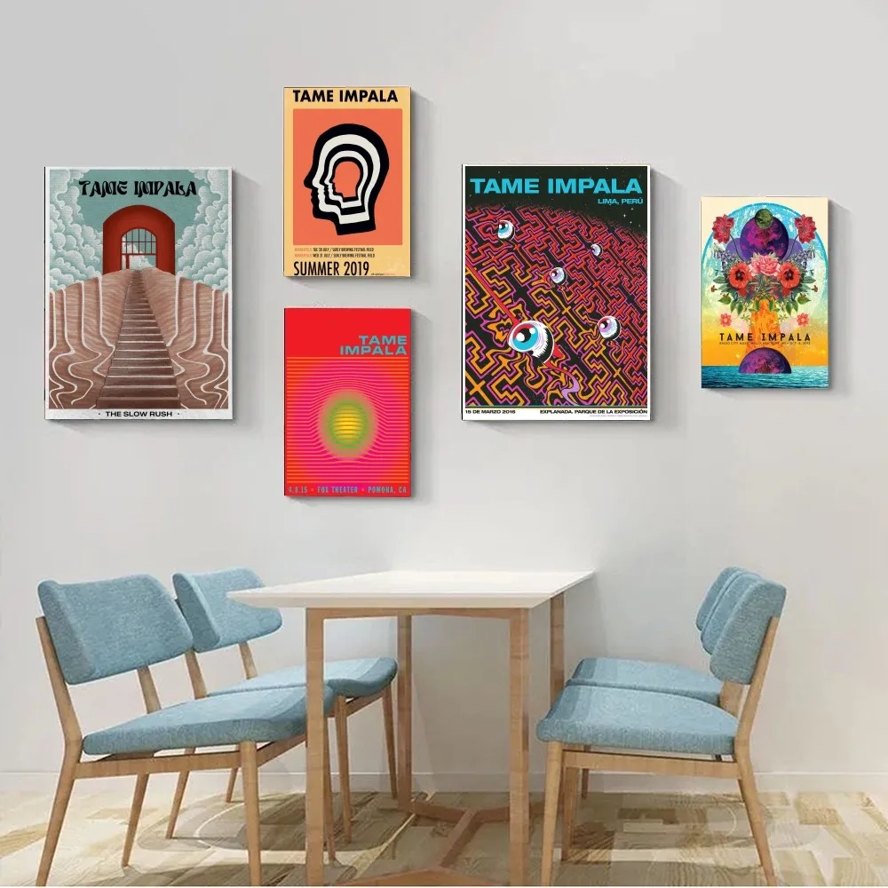 Психоделический Постер Tame Impala Без Рамы Современный Стиль Крафт-бумага Настенное
