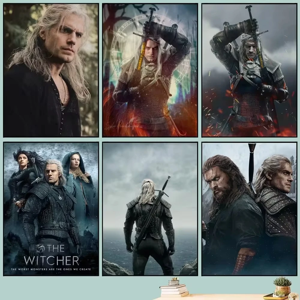 Винтажный Постер W-witcher 3 Для Тв-игр Сделай Сам Классическая Настенная Живопись