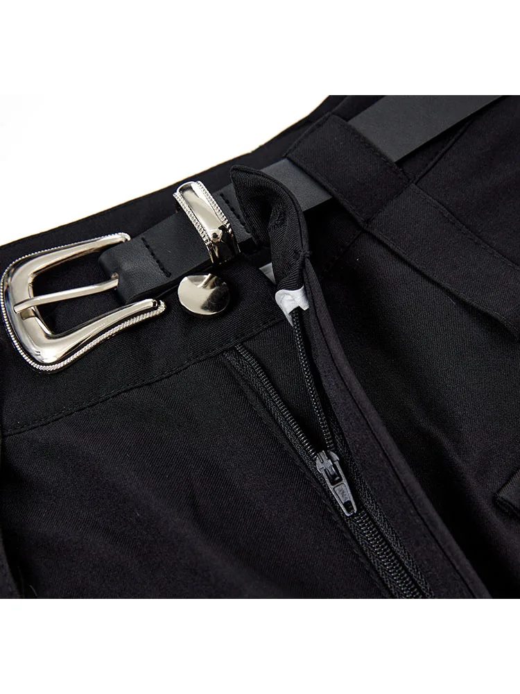 Модные однотонные брюки-карго в американском стиле плиссированные спортивные