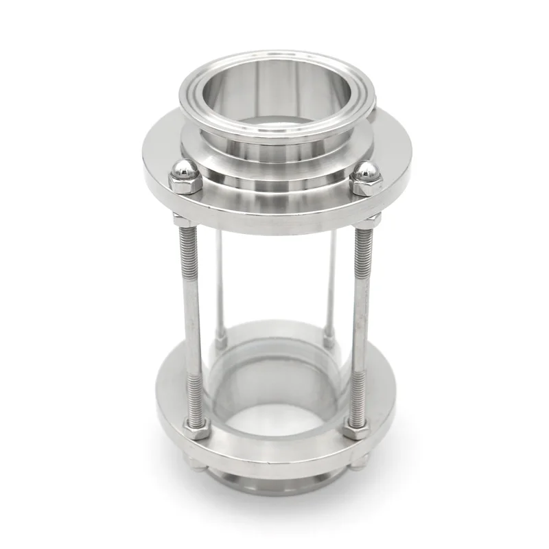 

Sight Glass 1.5" Tri Clamp Clover Flow Sanitary Fitting Diopter Pipe OD38mm SS304 Stainless Steel Homebrew Beer Ferrule 50.5mm