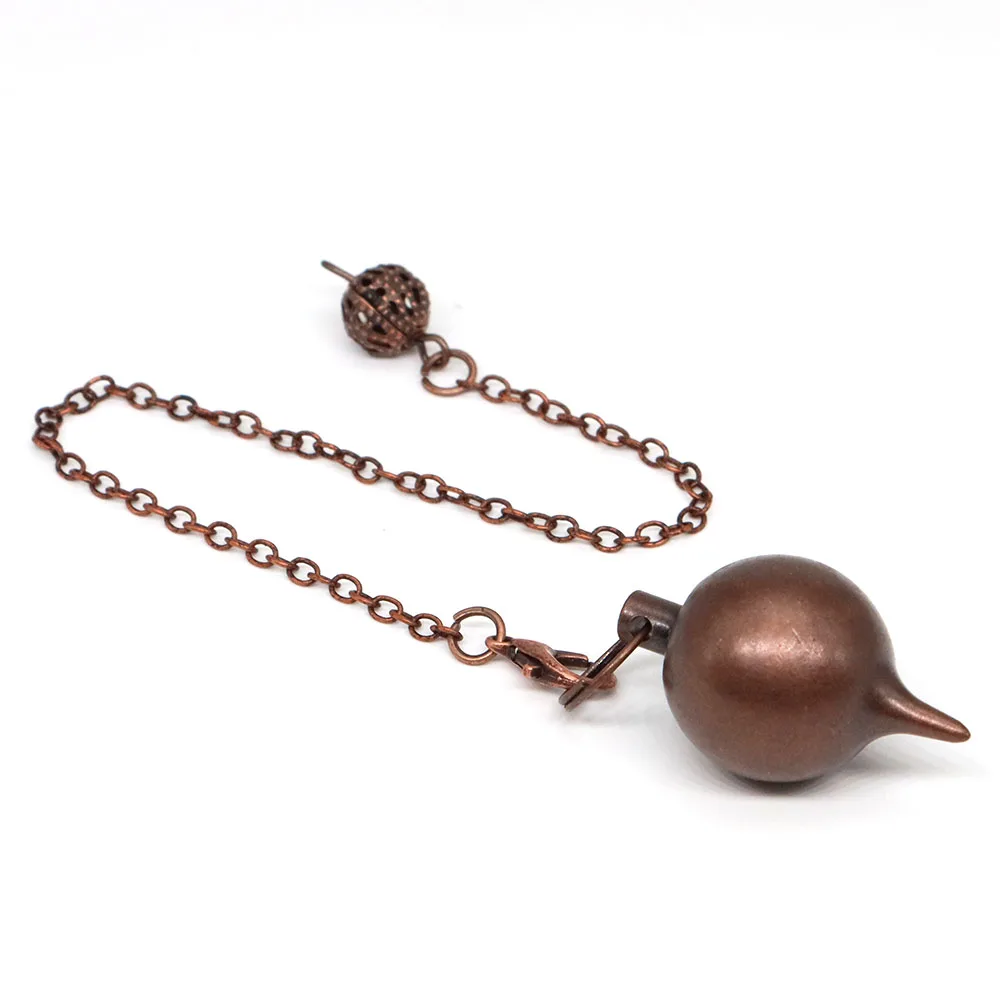 Металлический маятник для гадания подвески спиральный маленький конус медные