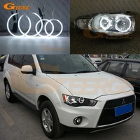 excellent ultra bright ccfl angel eyes halo rings kit for mitsubishi outlander ii 2010 2011 2012 halogen headlight