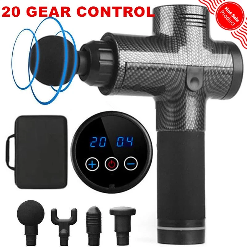 

Deep Tissue Massage Gun 20 Speed Percussion Pain Relief Body Neck Muscle Massager Exercising Relaxation Slim Shaping Fascia Gun